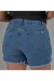 Imagem do Short Jeans Feminino com Bordado Manual em Strass e Cristais