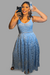 Vestido Feminino em Crochê Azul Elegância Artesanal - comprar online