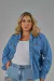 Jaqueta Jeans Oversized Denim Médio - Thaty Rabello Brand