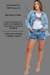 Short Jeans Feminina Bordado Manual Flores em Cristais e Chatons - Thaty Rabello Brand