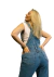 Macacão Jeans Feminino Com Bordado Manual em Strass - comprar online