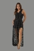 Saia Longa Renda Com Fenda Babado - comprar online