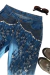 Calça Jeans Feminina Com Bordado Manual Com Gotas - comprar online