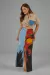 Saia Jeans Feminina com Grafite Pôr do Sol