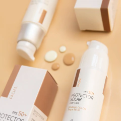 Protector solar facial con color