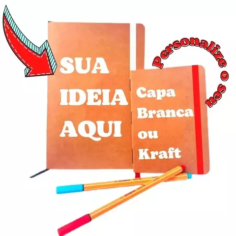 Caderno Skecthbook Capa Personalizada Com Elástico