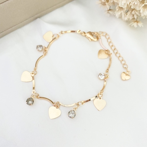 Pulseira com Corações Luz