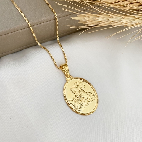 Colar Medalha São Jorge