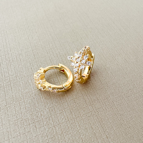 Argola Cravejada Estrela