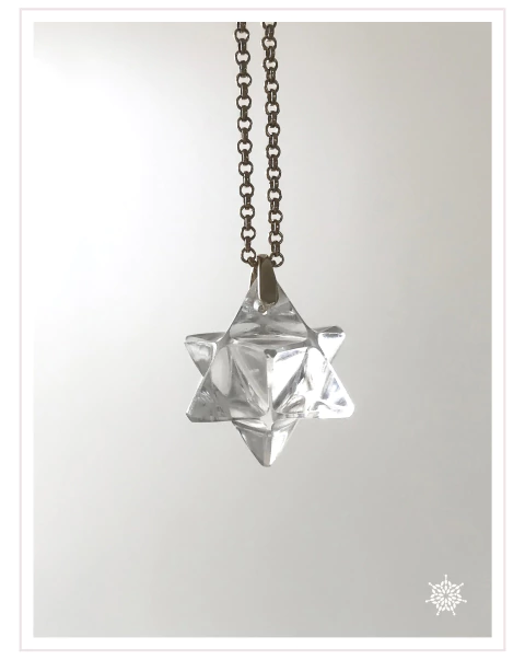QUARTZO TRANSPARENTE | Merkabah | Ouro 18k