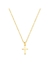 CORRENTE MASCULINA FOLHEADA OURO 18K ELOS CARTIER COM PINGENTE CRUCIFIXO PEQUENO