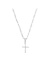 CORRENTE ELOS 3 POR 1 MASCULINA COM CRUCIFIXO FOLHEADA RÓDIO BRANCO