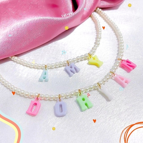 Cadenita letras colores