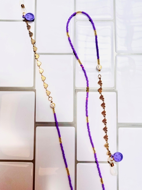 Cadena para gafas lila