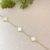 Pulseira Elo Trevo Branco