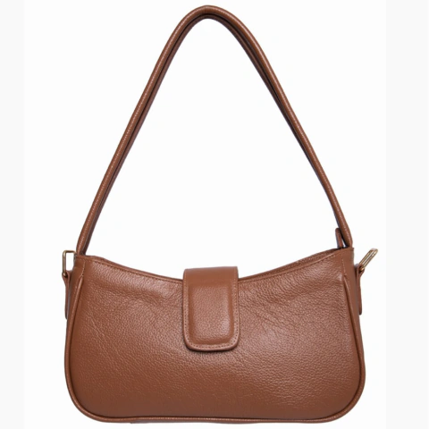 Bolsa Ombro Couro Café