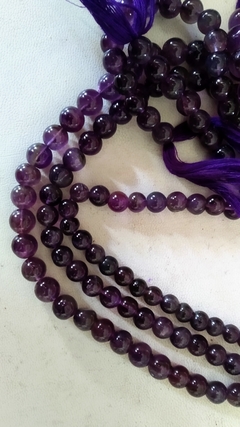 Collar de bolitas de amatista