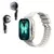2025 novos homens fones de ouvido bluetooth relógio inteligente 2.01 "auricular na internet