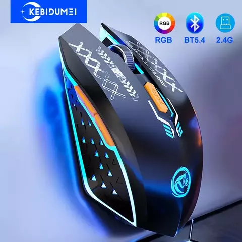Mouse Gamer 2.4g mouse sem fio bluetooth 5.4 mouse modo duplo recarregável mouse silencioso