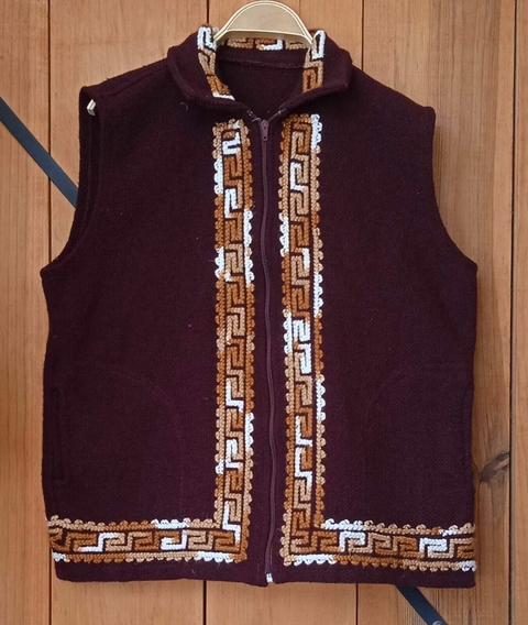 CHALECO VINO DE ESTAMBRON DAMA, TALLA 38