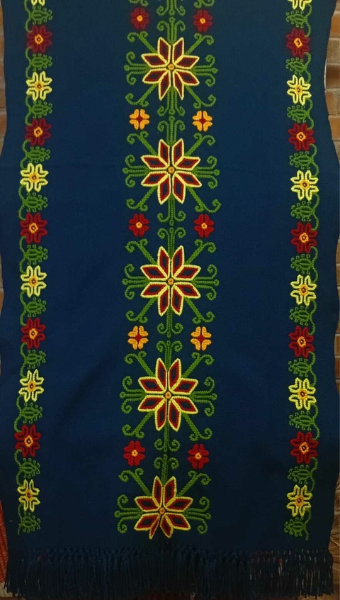 CHAL ESTAMBRON AZUL MARINO BORDADO - comprar en línea