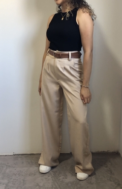 calça pantalona jessi bege