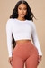 Cropped Manga Longa Robin Branco - comprar online