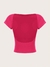 SHEIN MOD Camiseta feminina de verão, ajustada, com ombros à mostra, de manga curta, decote nas costas, em design minimalista e casual, em tecido liso on internet