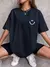 T-shirt Oversized Smile Minimalista - Kebella