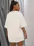 T-shirt Oversized Smile Minimalista na internet