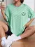 T-shirt Oversized Smile Minimalista