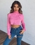 Cropped Tricô Baby Rosa - online store