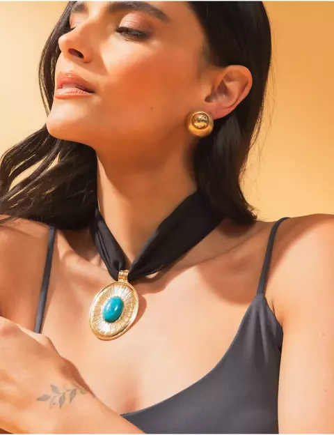 Colar chifon preto - comprar online