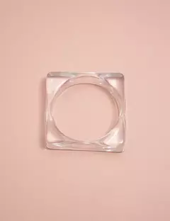 Bracelete resina cristal quadrado - comprar online