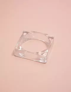 Bracelete resina cristal quadrado na internet