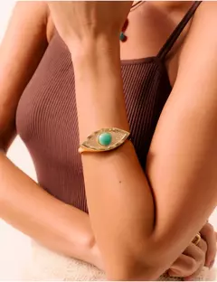 Bracelete aberto olho grego - comprar online