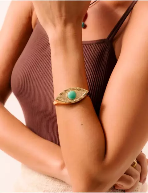 Bracelete aberto olho grego - comprar online