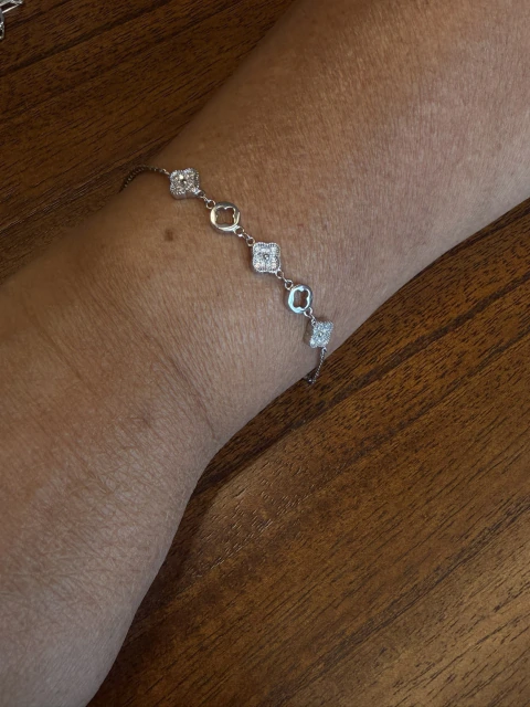 Pulseira Prata Trevo