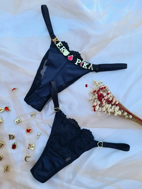 Calcinha Personalizável Coração fio duplo - comprar online