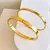 Bracelete Liso Dourado Folhado em ouro em aço inoxidável