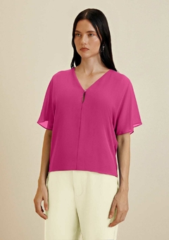 BLUSA MANGA CURTA MORENA ROSA - loja online