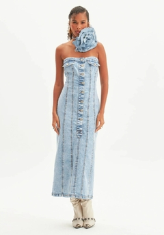 VESTIDO JEANS MIDI LANÇA PERFUME