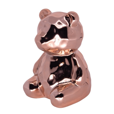 Enfeite Urso em Cerâmica Cromada - Cores