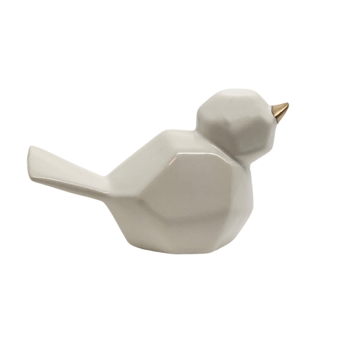 Pássaro Geométrico em Porcelana - Cores