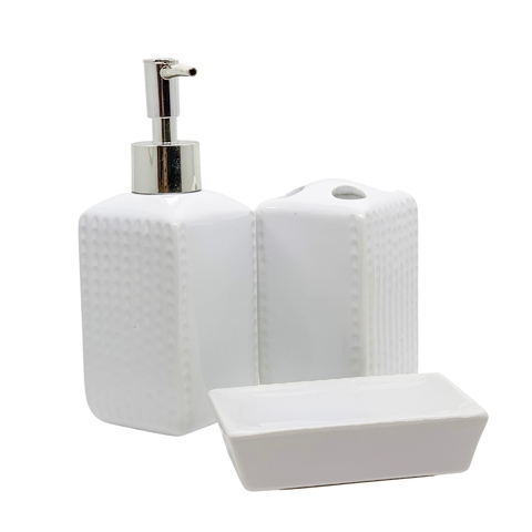 Kit Banheiro/Lavabo em Porcelana - Acabamento Rendado - Sweet Home