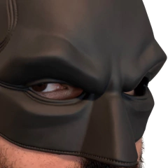 Máscara | Capacete do Batman de Vinil Estruturado - Modelo Acabamento Liso | a pronta-entrega - DC COMICS | Mascara Premium realística de Bruce Wayne para Fantasia Halloween Cosplay envio imediato realistica a pronta entrega
