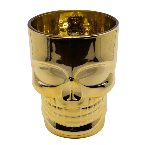 Caneca Caveira Premium/Vidro Cromado - (Skull Mug) 500 ml