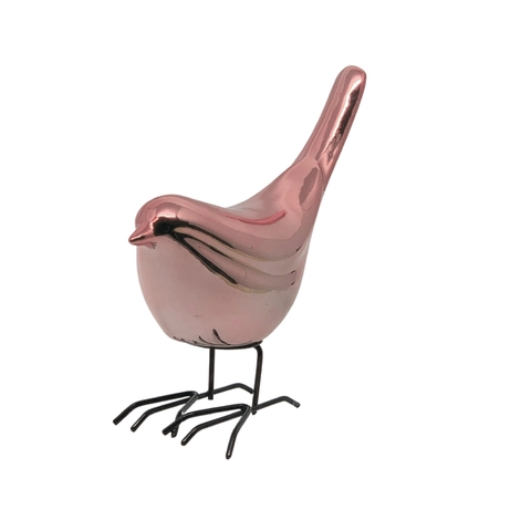 Pássaro Cromado em Porcelana/ Rose Gold (G)