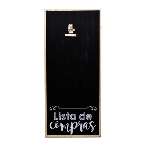Quadro Preto de Madeira de Pendurar Recados | Lista de Compras