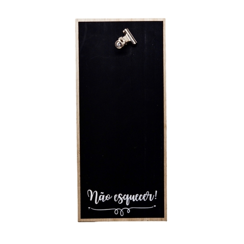 Quadro Preto de Madeira de Pendurar Recados | Não Esquecer